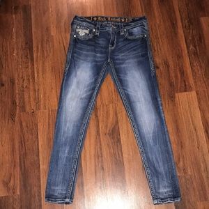 Rock Revival easy ankle skinny jeans size 27; inseam 29”